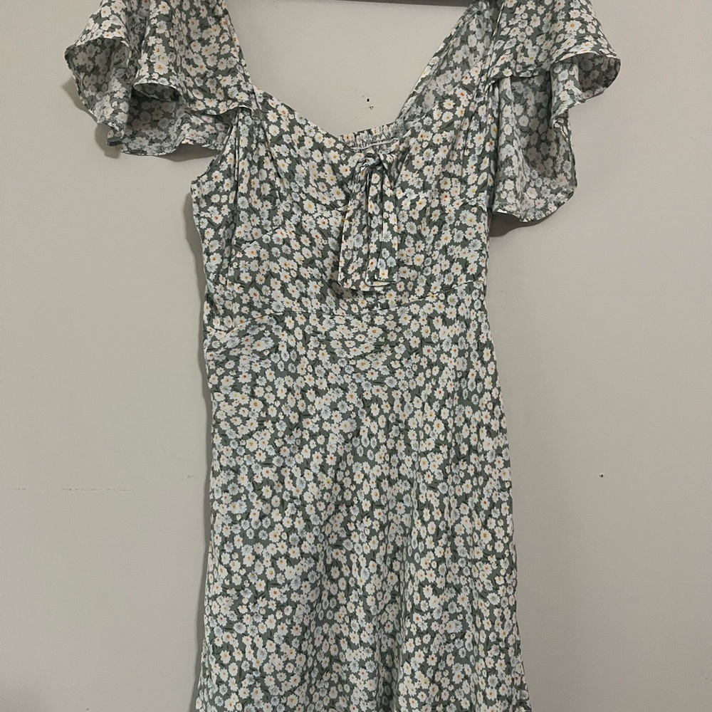 Floral Green Dress